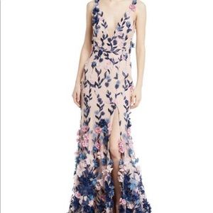 Marchesa Notte floral sleeveless gown